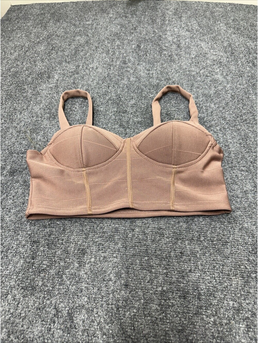 Haute Monde Pull Over Corset Top Brown Medium RN#142577